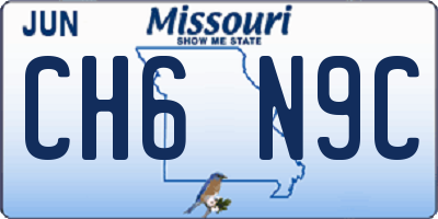 MO license plate CH6N9C