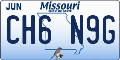 MO license plate CH6N9G