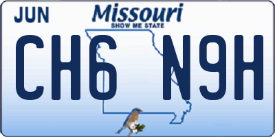 MO license plate CH6N9H