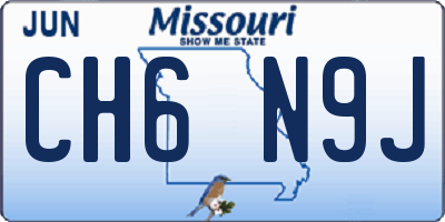 MO license plate CH6N9J