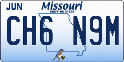 MO license plate CH6N9M