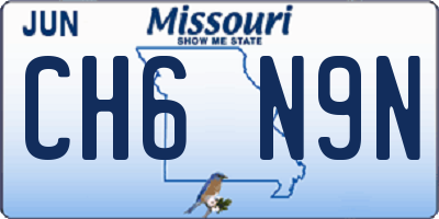 MO license plate CH6N9N