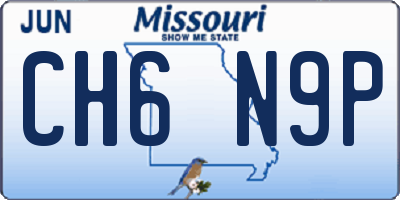 MO license plate CH6N9P