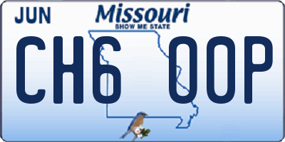 MO license plate CH6O0P