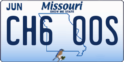 MO license plate CH6O0S