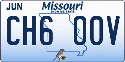 MO license plate CH6O0V