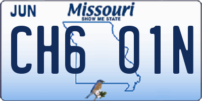 MO license plate CH6O1N