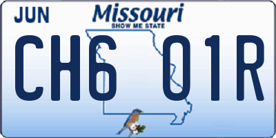 MO license plate CH6O1R
