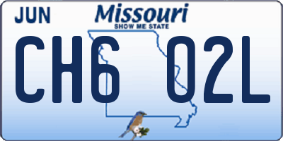 MO license plate CH6O2L