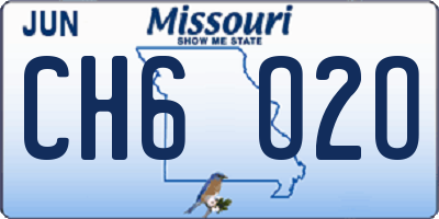 MO license plate CH6O2O