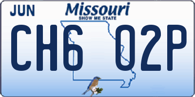 MO license plate CH6O2P