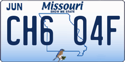 MO license plate CH6O4F