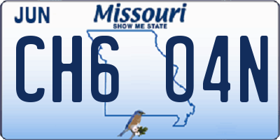MO license plate CH6O4N