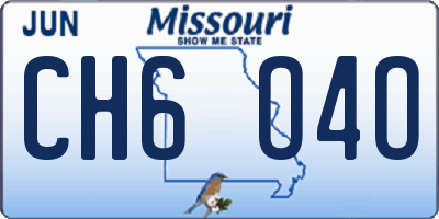 MO license plate CH6O4O