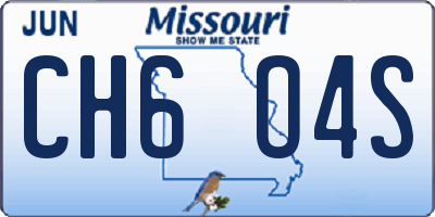 MO license plate CH6O4S