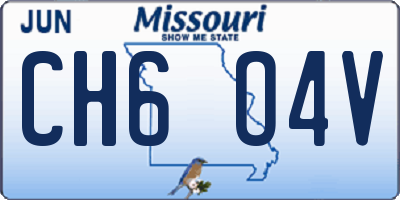 MO license plate CH6O4V