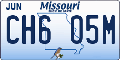 MO license plate CH6O5M