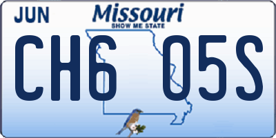 MO license plate CH6O5S