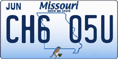 MO license plate CH6O5U