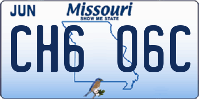 MO license plate CH6O6C