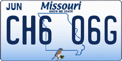 MO license plate CH6O6G