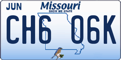 MO license plate CH6O6K