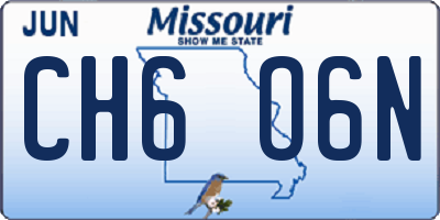 MO license plate CH6O6N