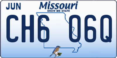MO license plate CH6O6Q