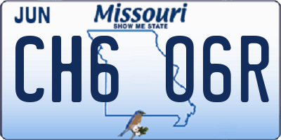 MO license plate CH6O6R