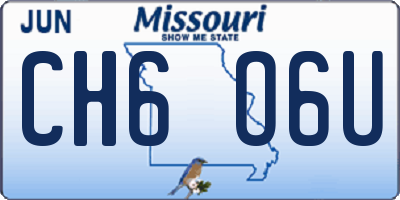 MO license plate CH6O6U
