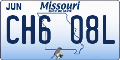 MO license plate CH6O8L
