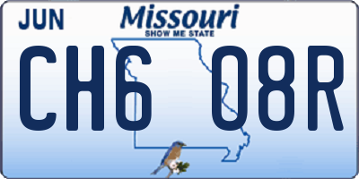 MO license plate CH6O8R