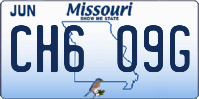 MO license plate CH6O9G
