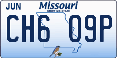 MO license plate CH6O9P
