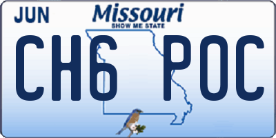 MO license plate CH6P0C