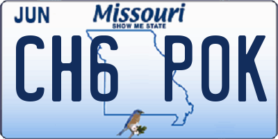 MO license plate CH6P0K