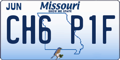 MO license plate CH6P1F