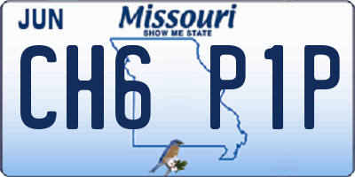 MO license plate CH6P1P