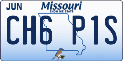MO license plate CH6P1S