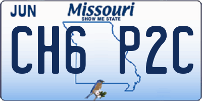 MO license plate CH6P2C