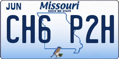 MO license plate CH6P2H