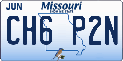MO license plate CH6P2N