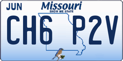 MO license plate CH6P2V