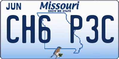 MO license plate CH6P3C