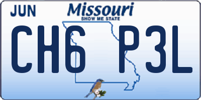 MO license plate CH6P3L
