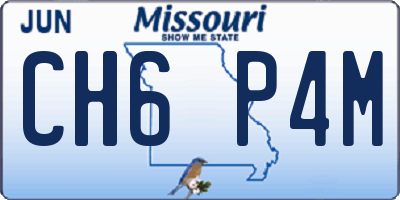 MO license plate CH6P4M