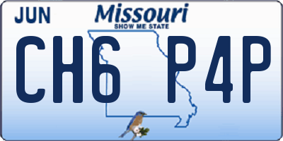 MO license plate CH6P4P