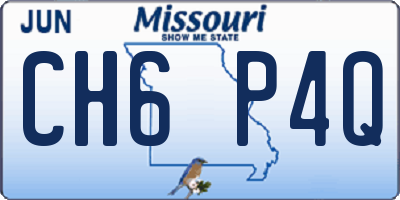 MO license plate CH6P4Q