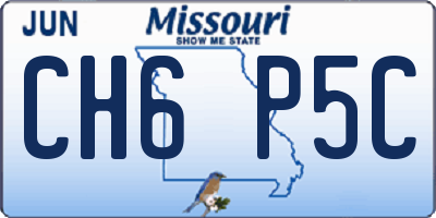 MO license plate CH6P5C