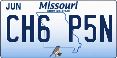 MO license plate CH6P5N